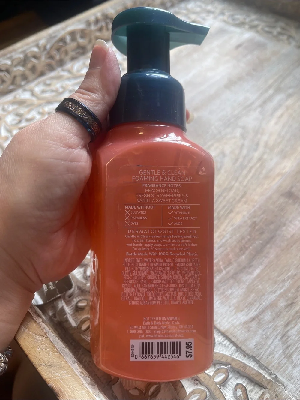 Bath & Body Works Strawberry Peach Sunset Foaming Hand Soap - Orange